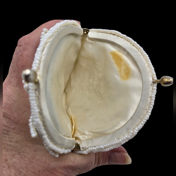 MCM Vintage DeLill Beaded Sunflower Coin Purse Change Purse - Picture 5 of 8